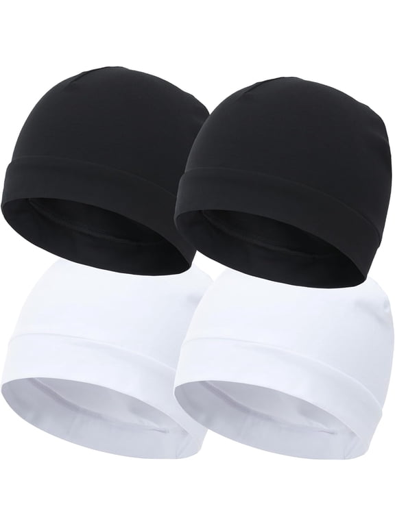 100% Cotton Skull Caps Beanie Night Cap Sleep Hats for Men Women|Breathable,Soft,Lightweight Skully Cap,Running Beanie Cycling Helmet Liner,Wicking Head Cover,Cpap Chemo Bald Cap