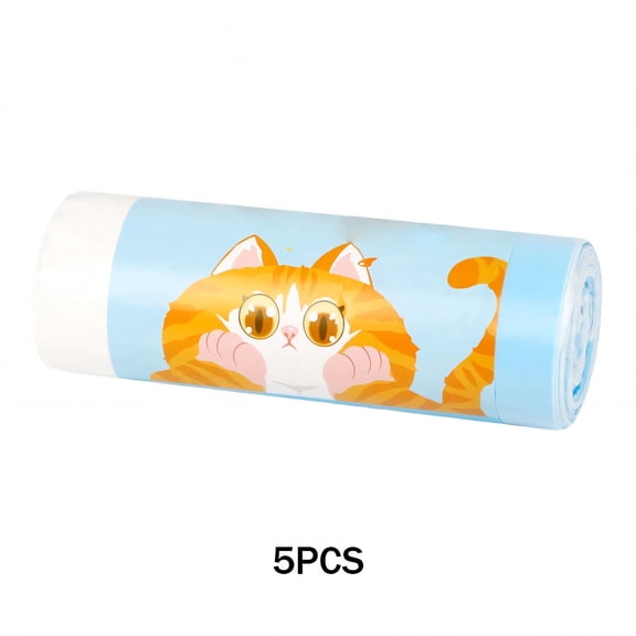 CCOCC 100Pcs Cat Litter Bags,Cat Poop Bags,Self-Closing Design Heavy Duty Trash Bags,58*35cm