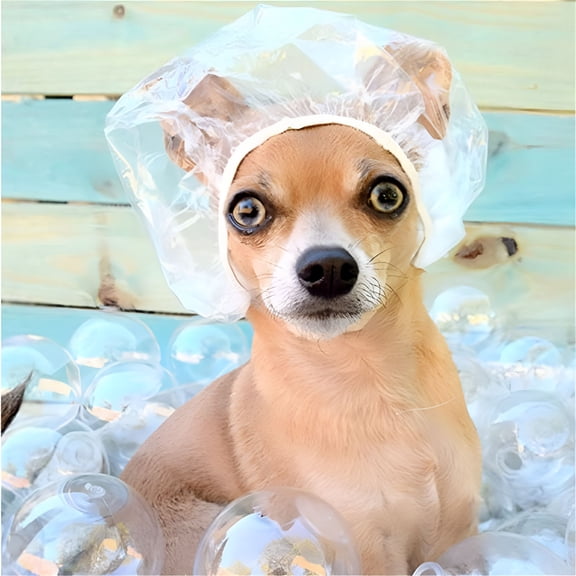 TELOLY 100Pcs/Set Shower Cap Disposable Waterproof Wear Resistant Dustproof Loose Transparent Comfortable Waterproof Headwear Hair Dye Cap Cover for Female (White)