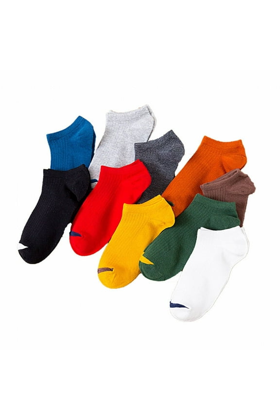 10Pairs Ankle Socks,Comfortable Wear Men'S Work Socks,Slip Resistance Men'S Socks,One Size,Multicolor