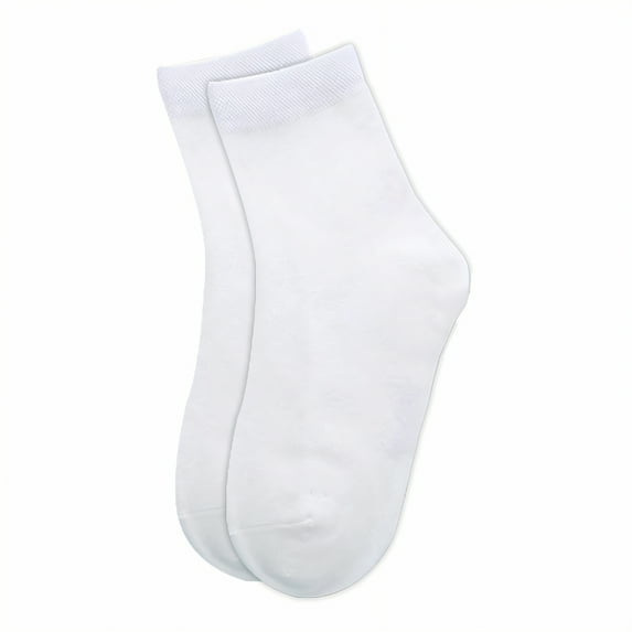 TELOLY 10Pairs Kids Socks,10-15 Years Old Boys Socks 4-6 Years,Odor Resistant Girls Socks 6-8 Years Old,White