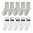 thumbnail image 1 of TELOLY 10Pairs Kids Socks,Size 31-37 Boys Socks 4-6 Years,Mid-Calf Length Boys Socks,Combination3, 1 of 1