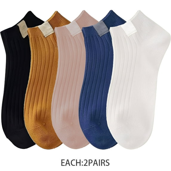 TELOLY 10Pairs Mens Ankle Socks9-13Mens Ankle Socks Size 9-11 Men's Socks ,Colormixing1