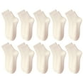 thumbnail image 1 of TELOLY 10Pairs Mens Ankle Socks9-13Mens Ankle Socks Size 9-11 Men's Socks ,Beige, 1 of 4