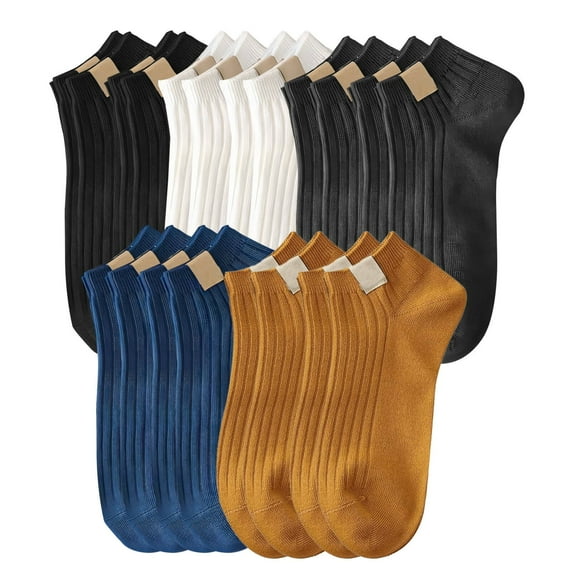 TELOLY 10Pairs Mens Ankle Socks9-13Mens Ankle Socks Size 9-11 Men's Socks ,Colormixing3
