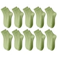 thumbnail image 1 of TELOLY 10Pairs Mens Ankle Socks9-13Mens Ankle Socks Size 9-11 Men's Socks ,Green, 1 of 4