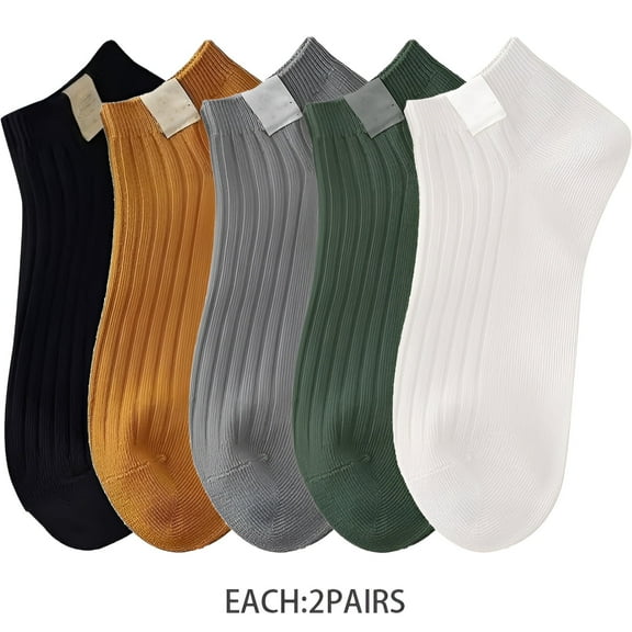 TELOLY 10Pairs Mens Ankle Socks9-13Mens Ankle Socks Size 9-11 Men's Socks ,Colormixing2