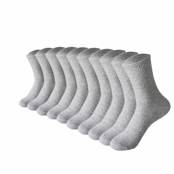 TELOLY 10Pairs Mens Socks,Moisture-Wicking Fabric Women'S Ankle Socks,All-Day Comfort No Show Socks,One Size,Gray
