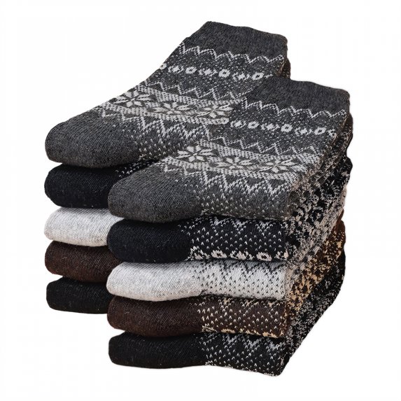 TELOLY 10Pairs Thermal Socks for Men,39-44 Yards Men Socks,Botanical Patterns Warm Socks for Men,Combination3