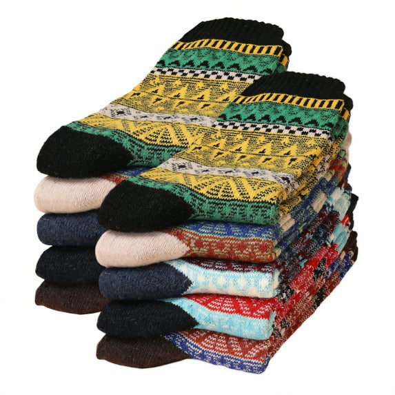 TELOLY 10Pairs Thermal Socks for Men,39-44 Yards Men Socks,Thick Knit Socks Warm Socks for Men,Combination1
