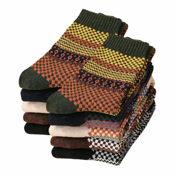 TELOLY 10Pairs Thermal Socks for Men,39-44 Yards Men Socks,Warm for Fall/Winter Warm Socks for Men,Combination3