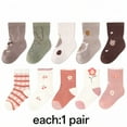 thumbnail image 1 of TELOLY 10Pairs Toddler Socks,Cotton Socks for 5-8 Years Old Toddler Girl Socks,Soft Cuffs, No Tightness Kids Socks,Colormixing1,L, 1 of 4