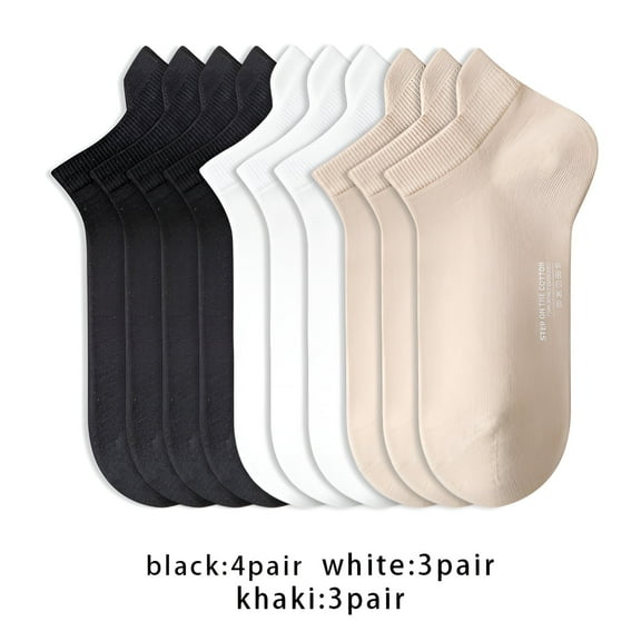 TELOLY 10 Pairs Ankle Socks for Women,Womens Ankle Socks Size 7-9,100%Cotton Ladies Socks