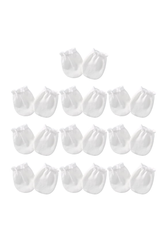 10Pcs Baby Mittens,Soft Combed Cotton Baby Mittens,Anti-Scratch Gloves for 0-1 Year,Breathable Infant Hand Protection Newborn Mittens