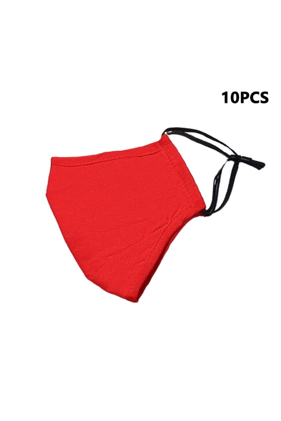 10Pcs Full Face Mask,Complete Air Protection System facemask,Soft and Effortless Comfort Fit ace masks,Red1