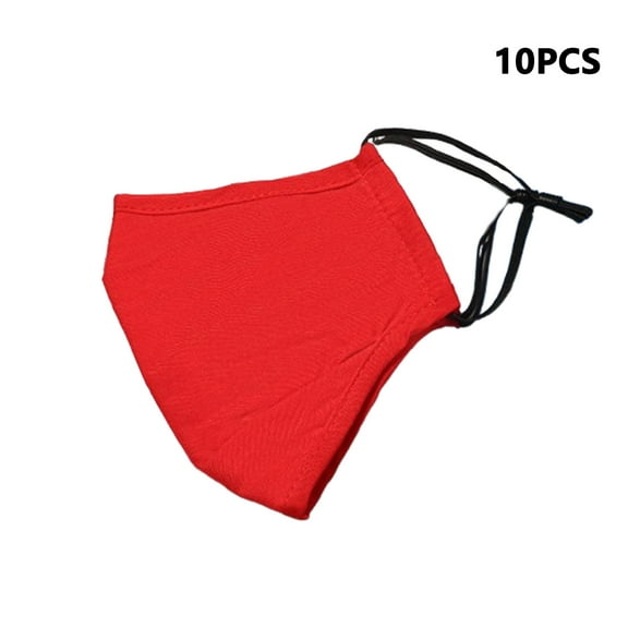TELOLY 10Pcs Full Face Mask,Complete Air Protection System facemask,Soft and Effortless Comfort Fit ace masks,Red1