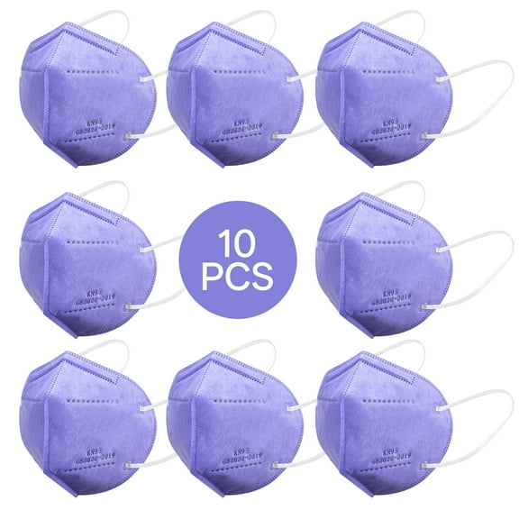 TELOLY 10Pcs Kn95 Face Masks,Efficient Protection Face Masks,Personalized Choice Surgical Masks,Purple