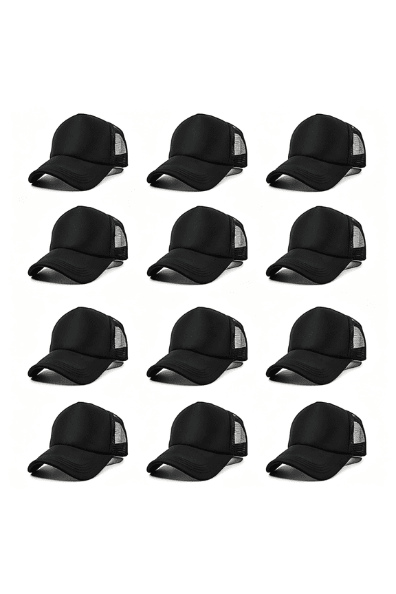 12 Pack Sublimation Hats for Men Blank Trucker Hats Bulk Snapback Mesh Women Baseball Caps Diy Custom 18 Colors Baseball Cap
