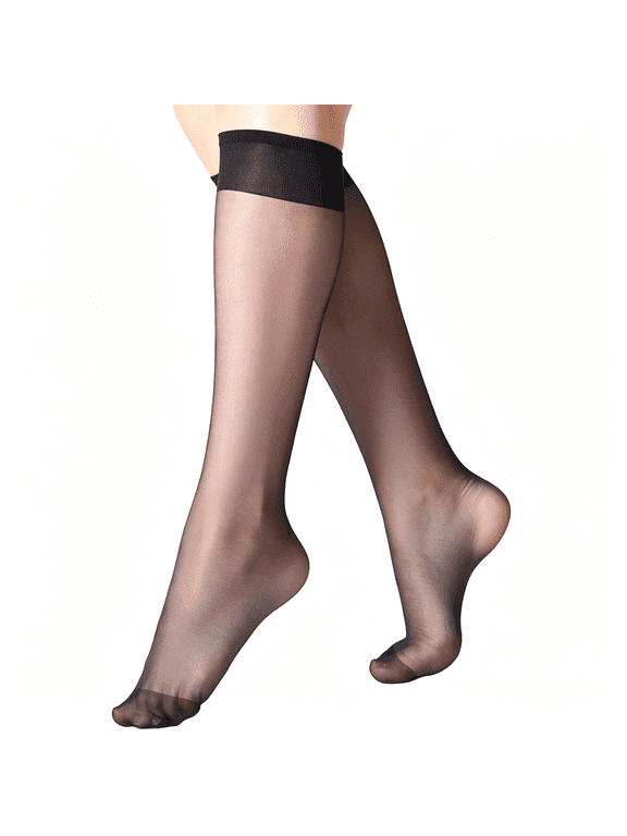 12 Pairs Lady'S Sheer Knee High Stockings for Women Nylons for Women