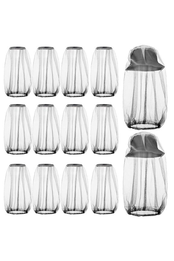 12 Pcs Mosquito Net Hat Face Netting Head Mesh Face Fly Netting Hood Protecting Sun and Fishing Hat Net for Men Women(Gray)