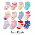 thumbnail image 1 of TELOLY 12Pack Toddler Socks,Fine Graphics with Clear Details Baby Socks 6-12 Months,All-Day Comfort with Ease Baby Boy Socks,Colormixing4,Xl, 1 of 4