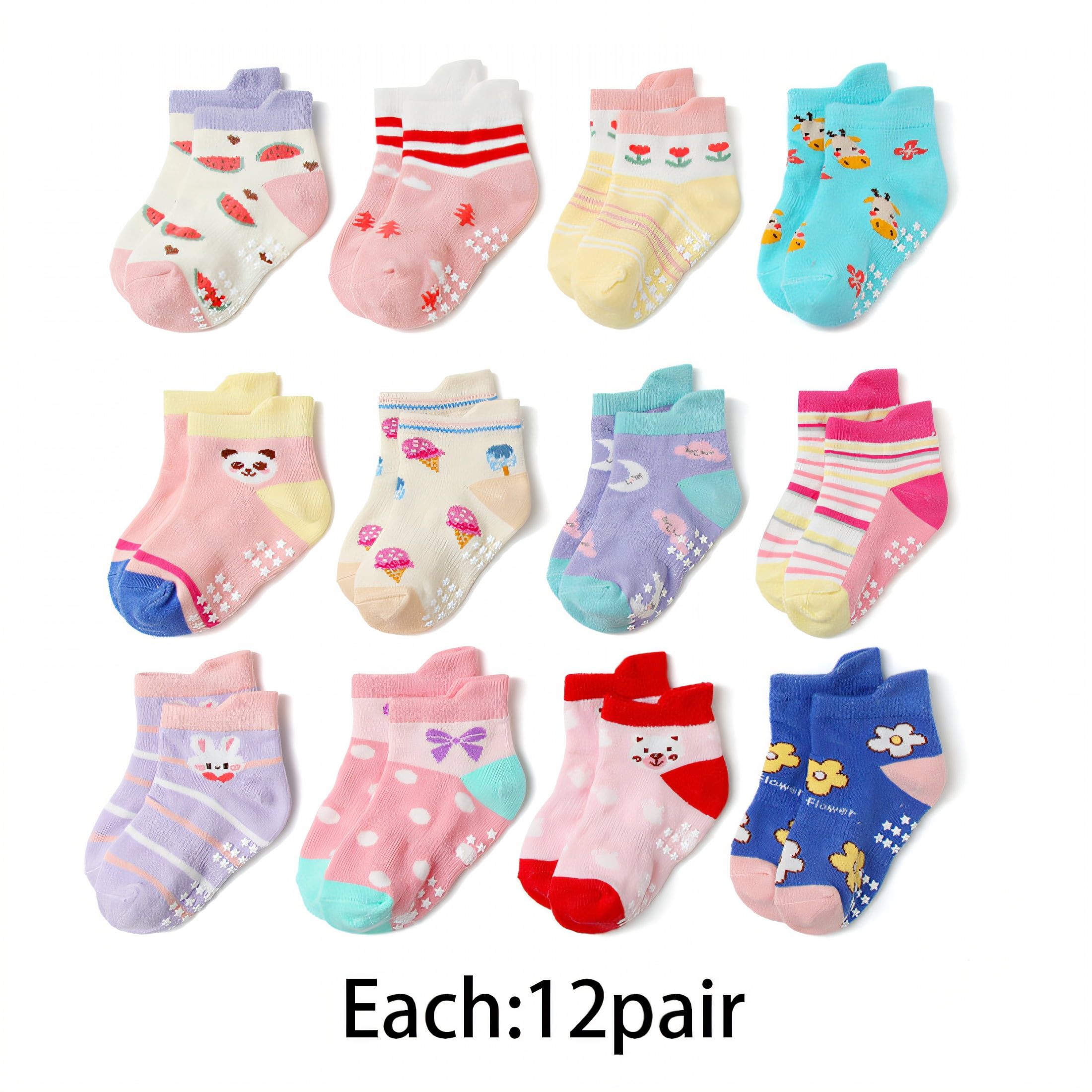 Zuimei 9 Pairs Baby Socks Infant Ankle Socks Toddlers Socks