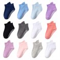 thumbnail image 1 of TELOLY 12Pairs Kids Socks,3-5Years Old Non Slip Socks,Color Matching Baby Girl Socks,Combination3,L, 1 of 1