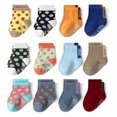 thumbnail image 1 of TELOLY 12Pairs Kids Socks,5-7Years Old Non Slip Socks,Unisex Design Baby Girl Socks,Style1,Xl, 1 of 1