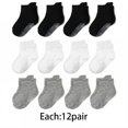 thumbnail image 1 of TELOLY 12Pairs Toddler Socks,Light and Natural Touch Toddler Boy Socks,Secure Underfoot Feel Baby Boy Socks,Style1,3-5T, 1 of 4