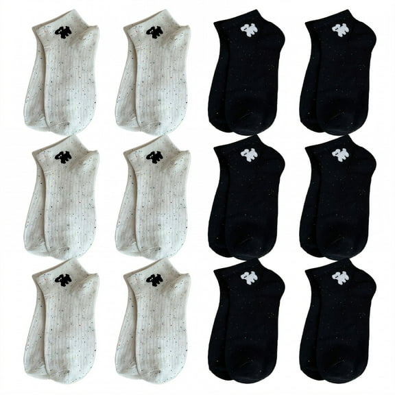 TELOLY 12Pairs Ankle Socks for Women,Women'S Socks Size 9-11,Cotton Women'S Ankle Socks