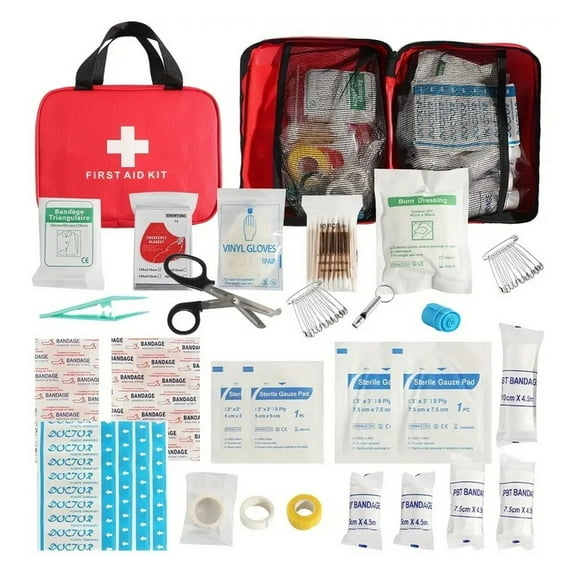 TELOLY 160Pcs First Aid Kit Family-Focused First Aid Kit for Home Assistance,Smart Medical Bag for Sports Events