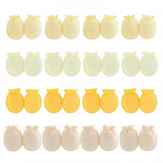 TELOLY 16 Pairs Baby Mittens,Cotton Newborn Mittens,No Scratch Baby Mittens 0-6 Months,Style3