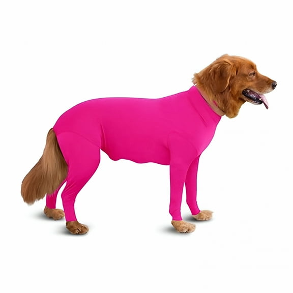 TELOLY 18-65Lbs Pet Dog Long Sleeves Bodysuit Jumpsuit Coat for Dogs After Surgery Pet Surgical Recovery Suit Claming Pajamas with Legs