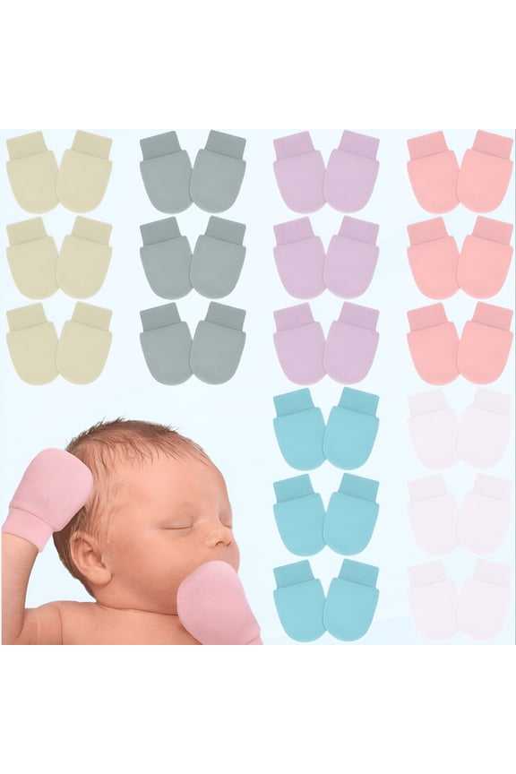 18 Pairs Preemie Mittens No Scratch Preemie Gloves Cotton Preemie Mittens for Boys and Girls Gifts