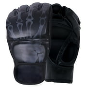 TELOLY 1Pair Mma Gloves Fighting Gear Boxing Mitts Enhanced Comfort Mma Gloves Men Black
