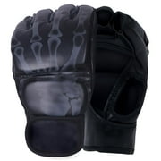 TELOLY 1Pair Mma Gloves Fighting Gear Boxing Mitts Enhanced Comfort Mma Gloves Men Black