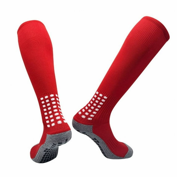 TELOLY 1Pairs Boot Socks,Quick-Dry Technology Men'S Work Socks,Friction Support Long Socks,One Size,Red