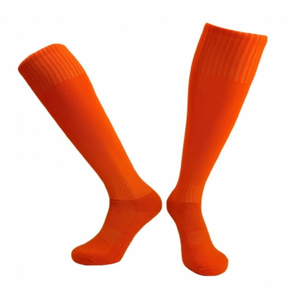 TELOLY 1Pairs Boot Socks,Soft Comfort Long Socks,Anti-Slip Design Men'S Work Socks,One Size,Orange