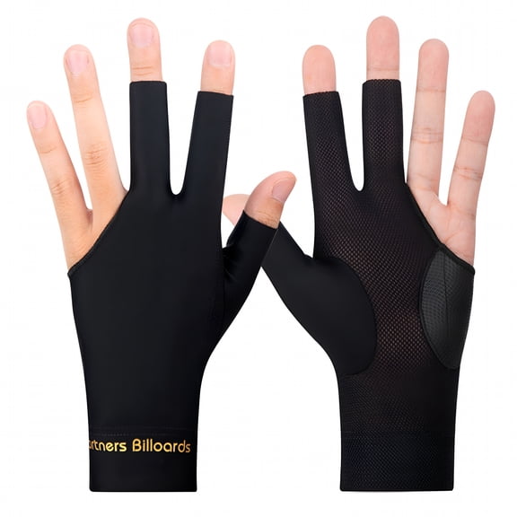 TELOLY 1Pc Billiard Glove 3 Fingers Soft High Elastic Breathable Sweat Absorption Non-Slip Billiard Pool Gloves Sports Supplies
