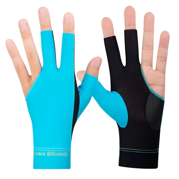 TELOLY 1Pc Billiard Glove 3 Fingers Soft High Elastic Breathable Sweat Absorption Non-Slip Billiard Pool Gloves Sports Supplies