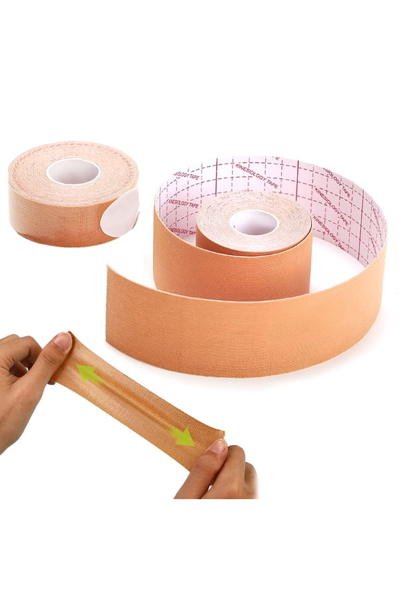 2 Pack Boob Tape - Breast Lift Tape, Body Tape for Breast Lift Reusable Adhesive Bra - 2.5cm*5m