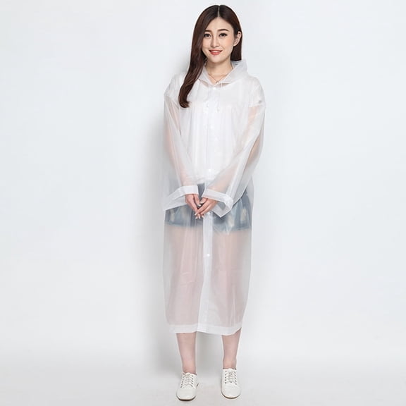 TELOLY 2-Pack Lightweight Transparent Rain Ponchos for Adults, Windproof, Portable, Compact And, Reusable Emergency Rain Gear
