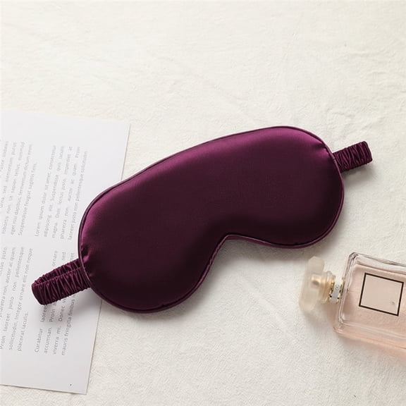 TELOLY 2-Pack Silk-Like Satin Sleeping Eye Masks,Blackout Blindfolds for Women&Men,Night Eye Covers,Dark Purple Satin Sleep Mask
