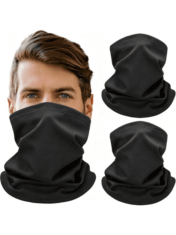 2 Pack Winter Neck Warmer Ski Face Mask for Men&Women, Fleece Neck Gaiter | Cold Weather Face Cover Scarf, Windproof for Skiing, Running, Motorcycle, Warm Cold Weather Gear