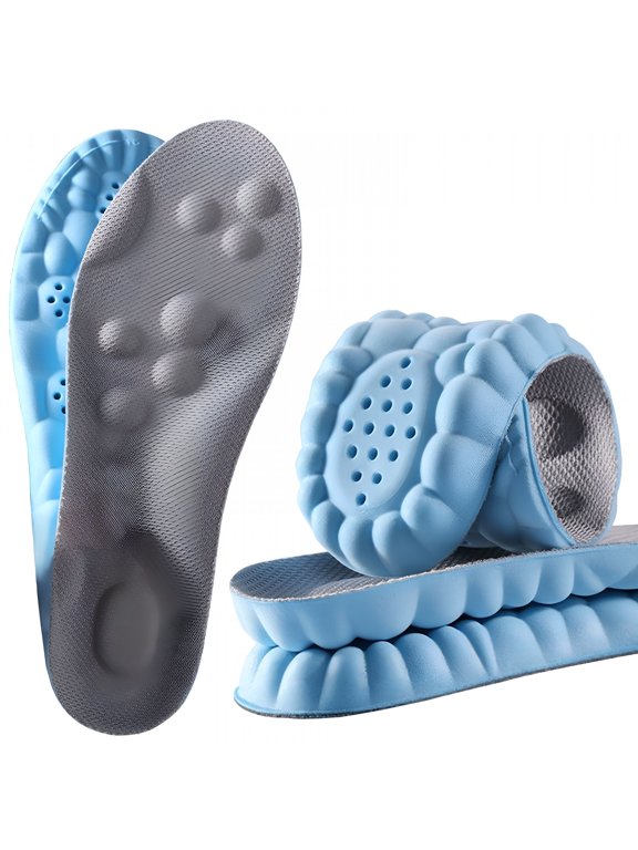 2 Pair Cloud Soles for Men & Women, Super Soft Comfort Insoles, U-Shape Memory Foam Insoles, Shock-Absorbing Foot Support Insoles