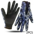 thumbnail image 1 of TELOLY 2 Pair Winter Gloves,Cold-Resistant Gloves Winter Gloves Men,Stretchy Fit Touchscreen Ready Work Gloves,L,Camouflage Blue, 1 of 2