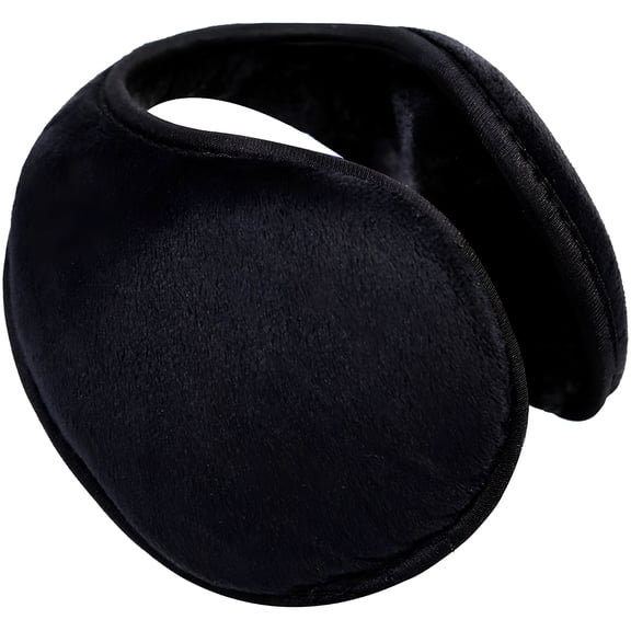 TELOLY 2 Pairs Ear Muffs Winter Ear warmers Fleece Classic Unisex Earwarmer for Mens Womens Behind the Band