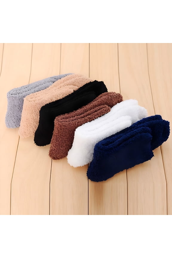 2 Pairs Fuzzy Socks for Men, Warm Soft Fluffy Socks Thick Cozy Plush Sock Winter Men Socks