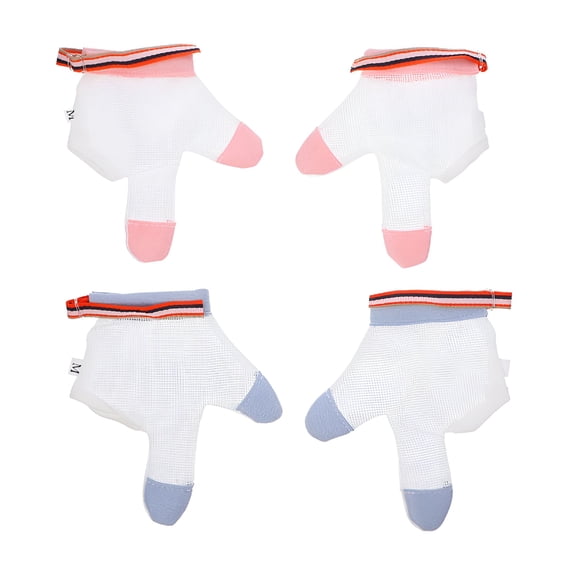 TELOLY 2 Pairs Ring Biting Gloves Kids Mittens Stop Sucking Glove Kids Tools Thumb Guard Baby Thumb Protector Child Toddler Thumb Sucking Deterrent