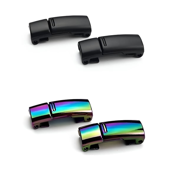 TELOLY 2 Pairs Shoelaces Buckle Lock Metal Quick Magnetic No Tie Shoelaces Magnetic Shoe Strings for Kids Adults